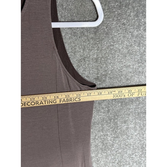 Garnet Hill Sleeveless Keyhole Mesh Lined Dress Womens Size Small Brown Pockets - Picture 10 of 11